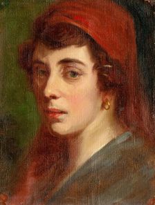 Woman's Head, around 1930. Creator: Ludovit Pitthordt