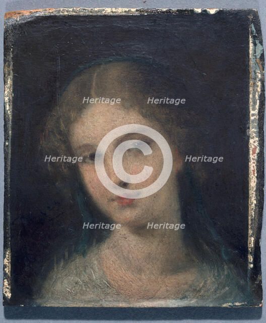 Woman's head, c1860. Creator: Pierre-Joseph Dedreux-Dorcy.