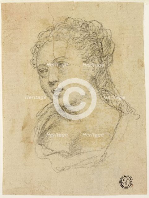 Woman's Head (recto), 1590/96. Creator: Unknown.