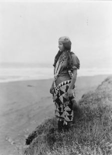 Woman's primitive dress-Tolowa, c1923. Creator: Edward Sheriff Curtis