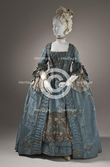 Woman's Robe à la française, England, c.1765. Creator: Unknown.