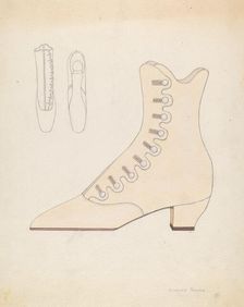 Woman's Shoe, c. 1936. Creator: Roberta Spicer