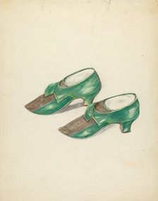 Woman's Shoes, c. 1940. Creator: Margaret Concha