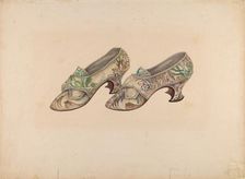 Woman's Shoes, c. 1939. Creator: Marie Alain