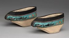 Woman's Shoes, China, Qing dynasty (1644-1911), 19th century. Creator: Unknown