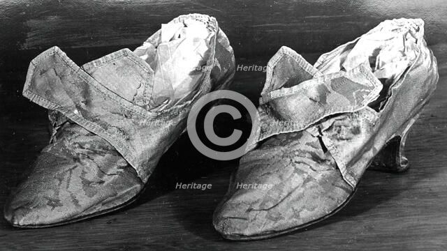 Woman's Shoes, England, c.1770s/80s. Creator: Unknown.