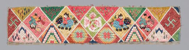 Woman's Sleeve Bands, China, Qing dynasty (1644-1911), 1875/1900. Creator: Unknown.