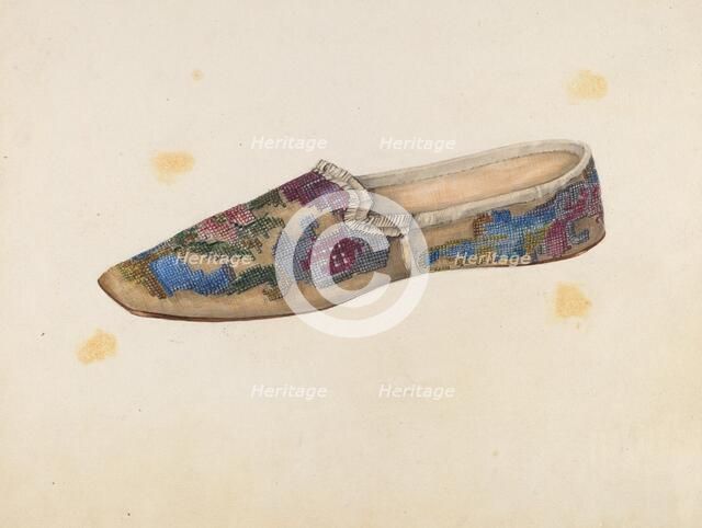 Woman's Slipper, c. 1941. Creator: Virginia Berge.