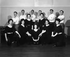 Wombwell Operatic Society group photograph, South Yorkshire, 1961. Creator: Michael Walters