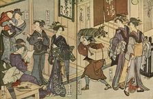 Women and a male servant, 1802, (1924). Creator: Utagawa Toyokuni