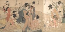 Women and Children on the Banks of a Stream, late 18th-early 19th century. Creator: Kitagawa Utamaro