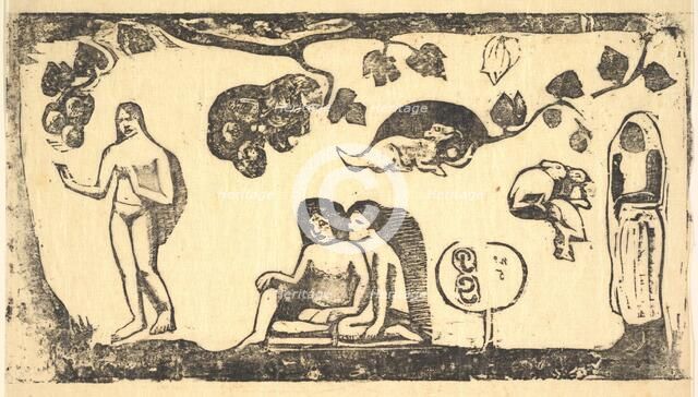 Women, Animals, and Foliage, 1898. Creator: Paul Gauguin.