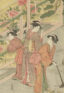 Women Admiring Peonies, c. 1789/1801. Creator: Katsukawa Shuncho