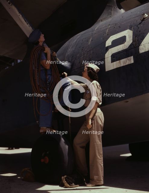 Women are contributing their skills to the nation's needs by keeping...Corpus Christi, Texas, 1942. Creator: Howard Hollem.