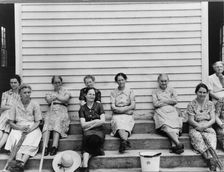 Women assembled at Wheeley's Church near Gordonton, North Carolina, 1939. Creator: Dorothea Lange