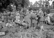 Women at a First Aid Nursing Yeomanry (FANY) trial or rally, 1931. Artist: Bill Brunell