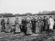 Women at British Army Auxiliaries - Stretcher Bearers, between c1910 and c1915. Creator: Bain News Service
