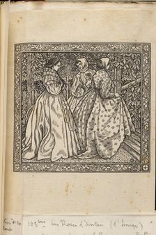 Women at garden steps, wood engravings of Lucien Pissarro, c1885-1940. Artist: Lucien Pissarro