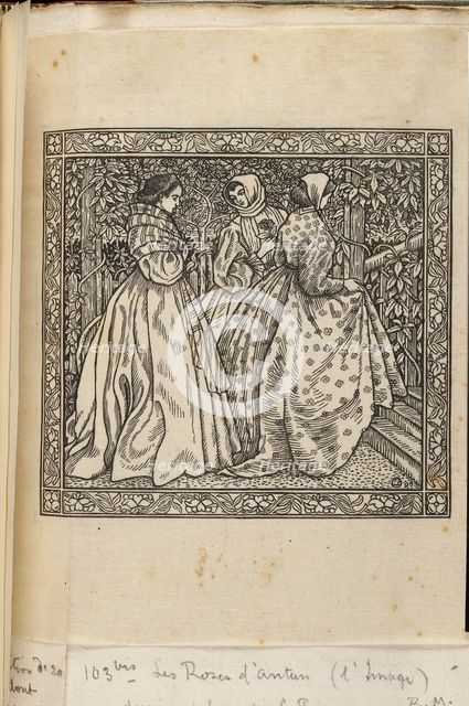 Women at garden steps, wood engravings of Lucien Pissarro, c1885-1940. Artist: Lucien Pissarro.
