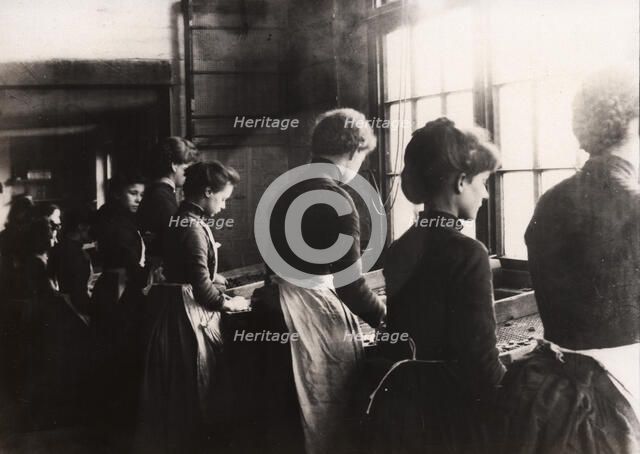 Women at work in the sorting room, Rowntree Cocoa Works, York, Yorkshire, 1896. Artist: Unknown
