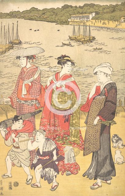 Women at Takanawa Beach, ca. 1790s. Creator: Utagawa Toyokuni I.