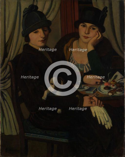 Women at the Café, 1924. Creator: Marussig, Pietro (1879-1937).