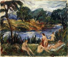 Women at the River 19th or early 20th century. Artist: Gustave Colin