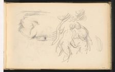 Women Bathers and a Roll of Paper, 1882/1885. Creator: Paul Cezanne