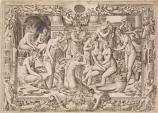 Women Bathing, 1535-55. Creator: Jean Mignon