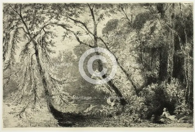 Women Bathing, 1867. Creator: Paul Huet.