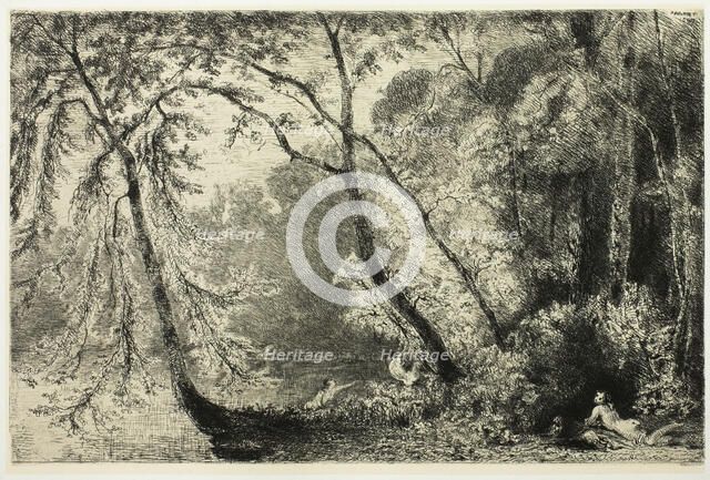 Women Bathing, 1867. Creator: Paul Huet.