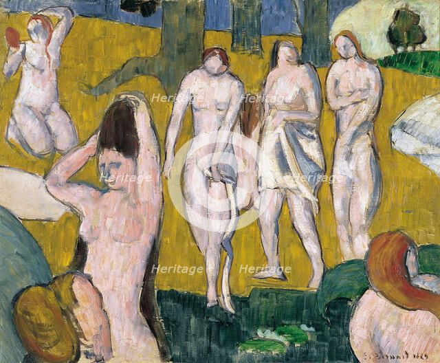 Women Bathing. Artist: Bernard, Émile (1868-1941)