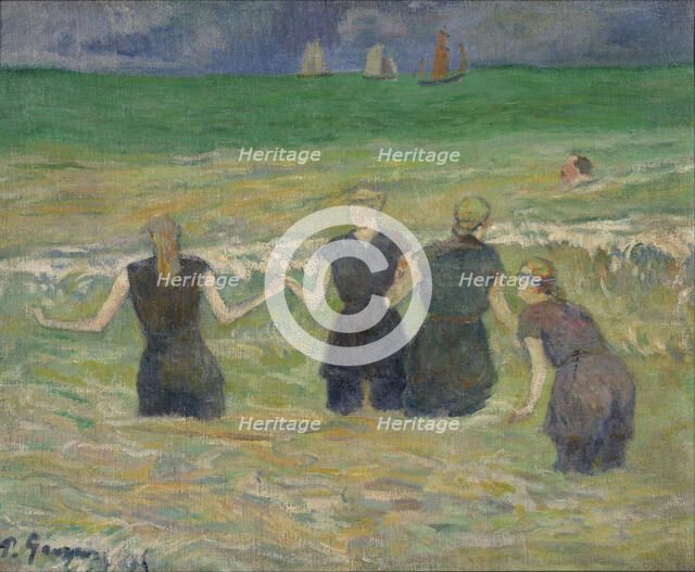 Women Bathing. Artist: Gauguin, Paul Eugéne Henri (1848-1903)