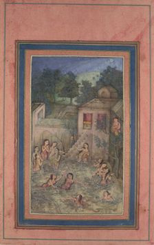 Women Bathing by Moonlight, Folio from the Davis Album, 18th century. Creator: Unknown
