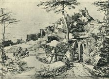 Women by a water fountain at Olevano, near Rome, Italy, 1822, (1943). Creator: Franz Theobald Horny