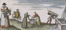 Women gutting fish, 1598. Creator: Unknown