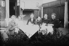 Women doing needlework, Sweden, 1920s