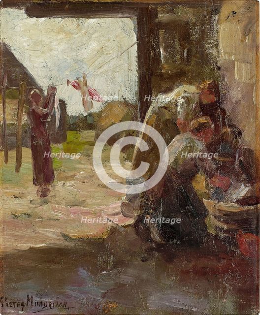 Women Doing the Wash, c1895-1896. Creator: Piet Mondrian.