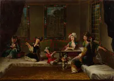 Women Embroidering, 1730s. Artist: Vanmour (Van Mour), Jean-Baptiste, (School)