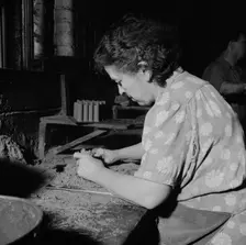 Women employed at the Landers, Frary and Clark plant, New Britain, Connecticut, 1943. Creator: Gordon Parks