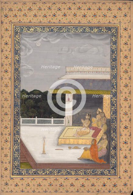 Women Enjoying the Moonlight, 18th century. Creator: Unknown.