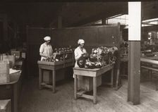Women foiling Easter eggs, Rowntree factory, York, Yorkshire, 1929