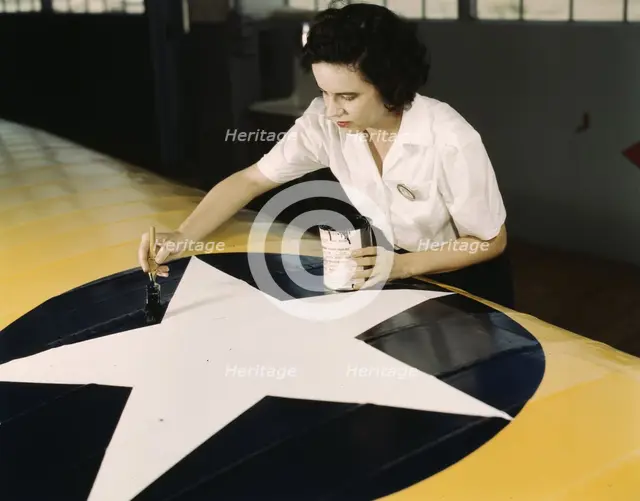 Women from all fields have joined the production army, Corpus Christi, Texas, 1942. Creator: Howard Hollem.