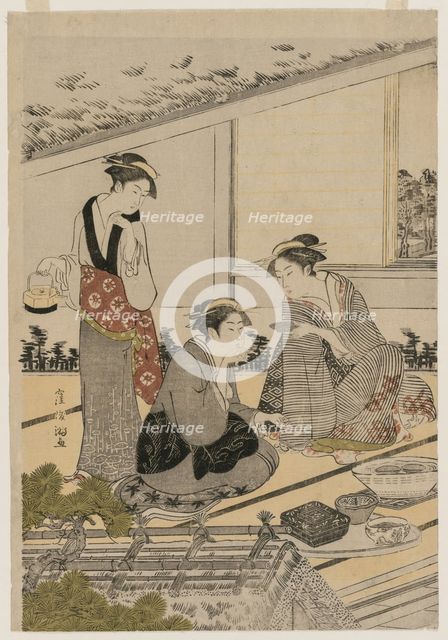 Women in a Tea House, late 1780s. Creator: Kubo Shunman (1757-1820).