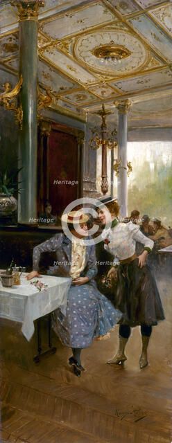 Women in a cafe, c1900. Creator: Mariano Alonzo-Perez.