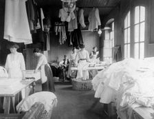 Women in a laundry, Landskrona, Sweden, 1910. Creator: Unknown