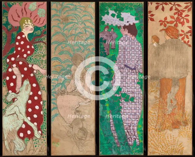 Women in the Garden (Femmes au Jardin), 1890-1891. Creator: Bonnard, Pierre (1867-1947).