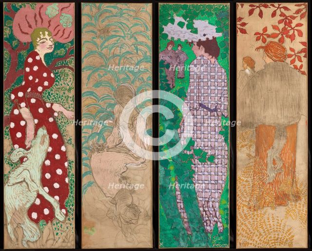 Women in the Garden (Femmes au Jardin), 1890-1891. Creator: Bonnard, Pierre (1867-1947).