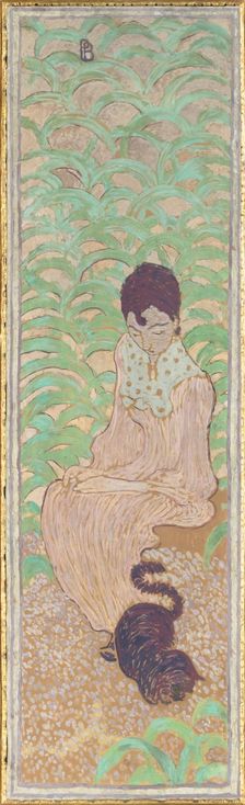 Women in the Garden: Seated Woman with a Cat, 1891