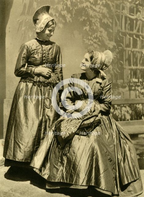 Women in traditional costume, Lower Austria, c1935.  Creator: Unknown.